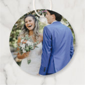 Royal Blue & Gold Wedding  Geschenkanhänger (Rückseite)