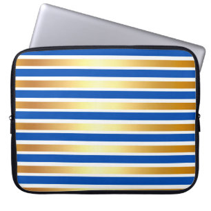ROYAL BLUE GOLD WHITE SHINPES LAPTOPSCHUTZHÜLLE