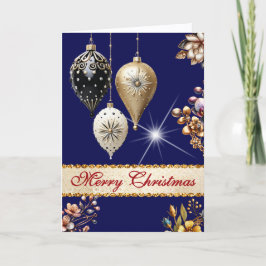 Royal Blue Gold White Vintag Ornaments Weihnachten