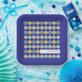 Royal Blue Golden Arab Wedding Pappteller (Party)