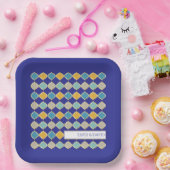 Royal Blue Golden Arab Wedding Pappteller (Party)