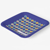 Royal Blue Golden Arab Wedding Pappteller (Gewinkelt)