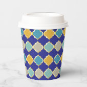 Royal Blue Golden Wedding Pappbecher (Vorderseite)