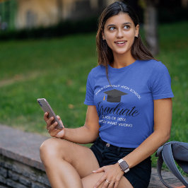 Royal Blue Graduate Custom 2025 School Abschluss T-Shirt