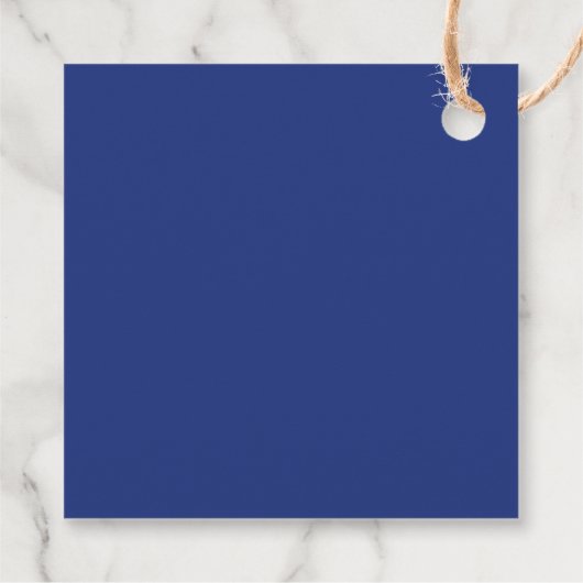 Royal Blue Graduation Cap Personalisierter Abschlu Geschenkanhänger (Rückseite)