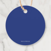 Royal Blue Graduation Cap Personalisierter Abschlu Geschenkanhänger (Rückseite)
