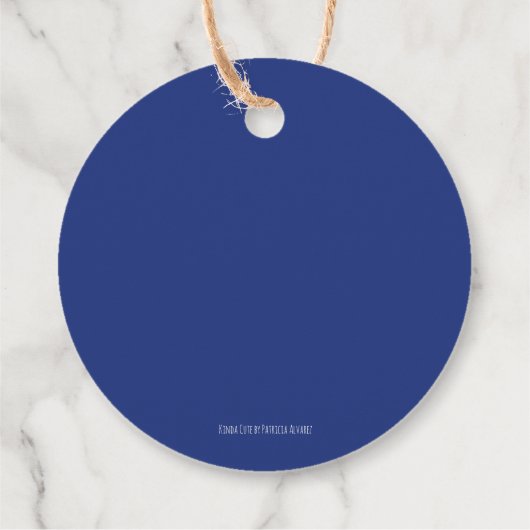 Royal Blue Graduation Cap Personalisierter Abschlu Geschenkanhänger (Rückseite)