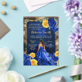 Royal Blue Grand Palace Quinceñera Princess Acryleinladungen (In Situ (Hochzeit))