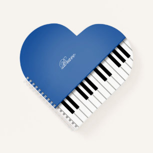 Royal Blue Grand Piano Music Keyboard Custom Notizblock