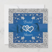 Royal Blue, Grau Liebe Hearts Brautparty (Vorderseite)