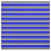 Royal Blue, Grau, Schwarz, Beige & Blau farbig Stoff (Muster)