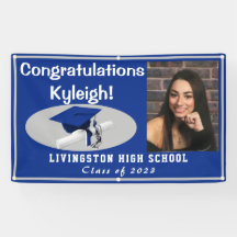 Royal Blue, Gray Accent Vinyl Abschluss Foto