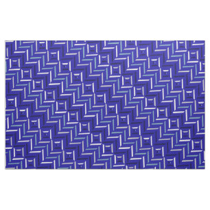 Royal Blue Gray Blue Silver Navy & White Gemustert Stoff