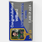 Royal Blue & Gray Medical School Abschluss Banner (Vertikal)