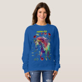 (Royal Blue) Green: Mama Unicorn Sweatshirt (Vorne ganz)