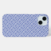 Royal Blue Griechisches Schlüsselmuster Case-Mate iPhone Hülle (Rückseite (Horizontal))