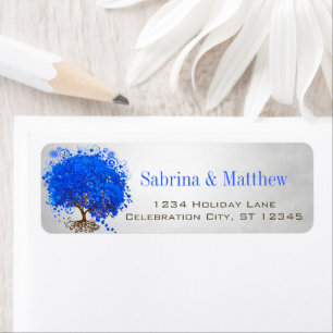 Royal Blue Heart Leafed Rücksendeadresse
