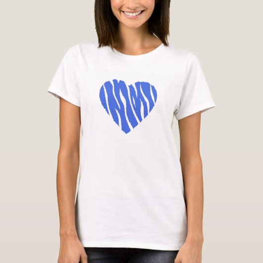 Royal Blue Heart T-Shirt (Vorderseite)