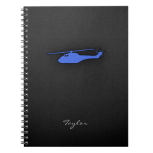 Royal Blue Helicopter Notizblock