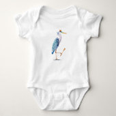 Royal Blue Heron Baby Strampler (Vorderseite)
