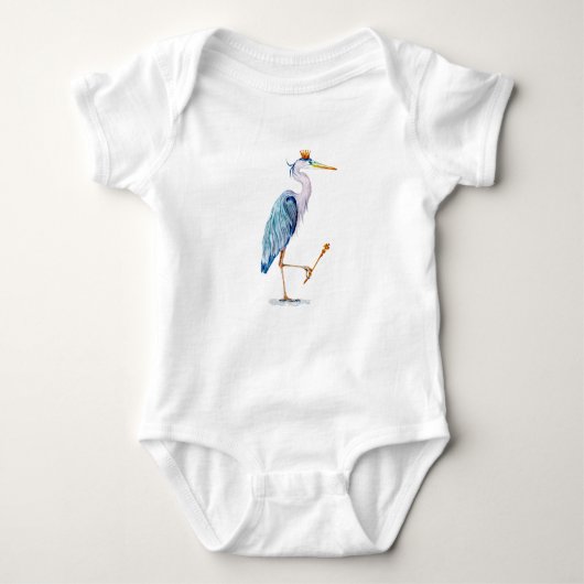 Royal Blue Heron Baby Strampler (Vorderseite)