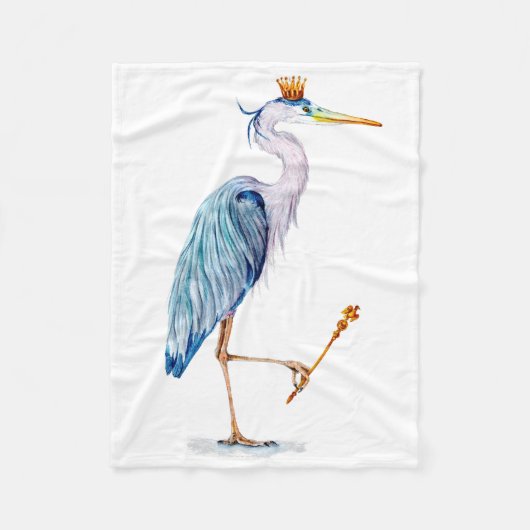 Royal Blue Heron Fleecedecke (Vorderseite)