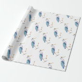 Royal Blue Heron Geschenkpapier (Ungerollt)