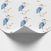Royal Blue Heron Geschenkpapier (Ecke)