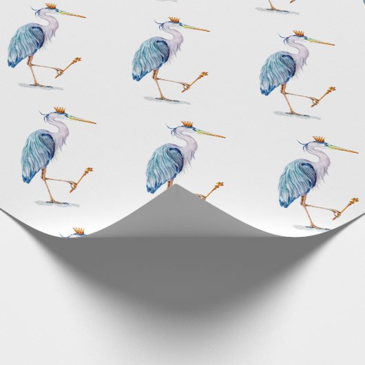 Royal Blue Heron Geschenkpapier (Ecke)