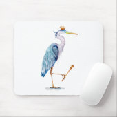 Royal Blue Heron Mousepad (Mit Mouse)