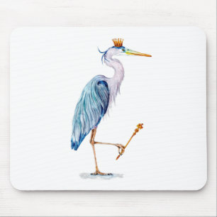 Royal Blue Heron Mousepad