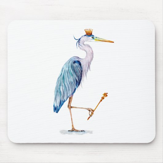 Royal Blue Heron Mousepad (Vorne)