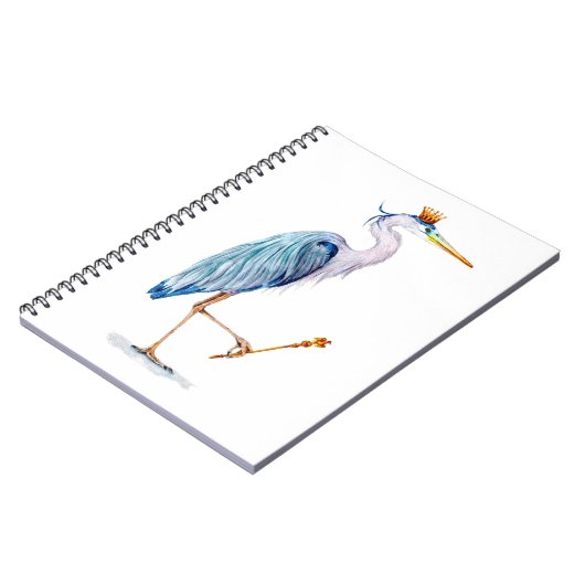 Royal Blue Heron Notizblock (Linke Seite)