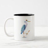 Royal Blue Heron Zweifarbige Tasse (Links)