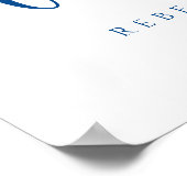 Royal Blue Herzlich willkommen auf unserem ewigen  Poster (Ecke)