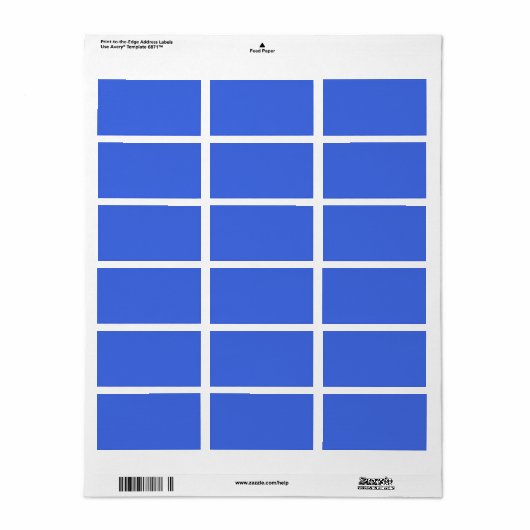 Royal Blue Hex Code 4169E1 Adressaufkleber (Vorne)
