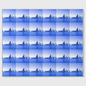 Royal Blue Highlights Geschenkpapier (Flach)