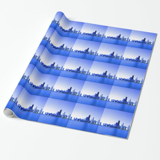 Royal Blue Highlights Geschenkpapier (Ungerollt)