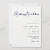 'ROYAL BLUE' Hochzeitsdesign Einladung (Vorderseite)