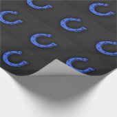 Royal Blue Horseshoe Geschenkpapier (Ecke)