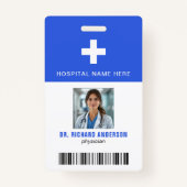 Royal Blue Hospital Employee Bar Code ID Ausweis (Vorderseite)