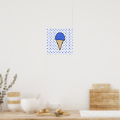 Royal Blue Ice Creme Cone Poster (Küche)