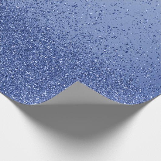 Royal Blue Imitate Glitzer Geschenkpapier (Ecke)