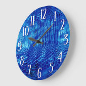 Royal Blue Imitats Leather Große Wanduhr (Winkel)