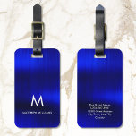 Royal Blue Imitats Metal Steel Personalisiert gest Gepäckanhänger<br><div class="desc">Royal Blue Imitats Metal Steel Styling Personalisierte Gepäckmarke</div>