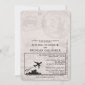 Royal Blue Ireland Passport Hochzeitseinladung Einladung (Vorderseite)