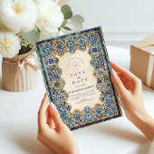 Royal Blue Islamic Wedding Save The Date