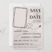Royal Blue Italy Passport Save The Date (Rückseite)