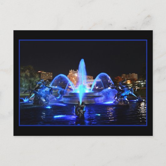 Royal Blue J.C. Nichols Fountain, Kansas City Postkarte (Vorderseite)
