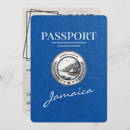 Royal Blue Jamaica Passport Save the Date